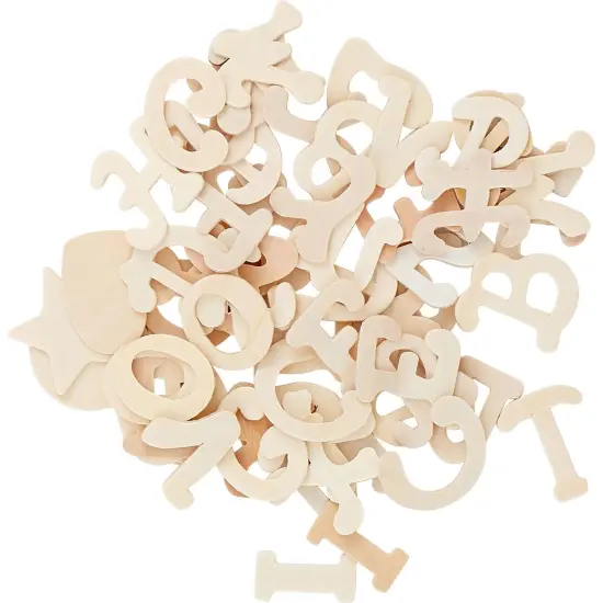 Plaid Wood Surfaces 60/Pkg-Cursive Letters {2}