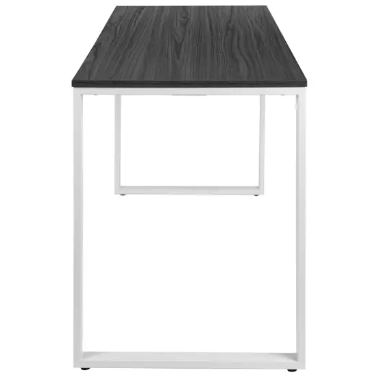 Merrick Lane Corbin 55" Computer Desk with Open Metal Frame Rustic Gray {4}