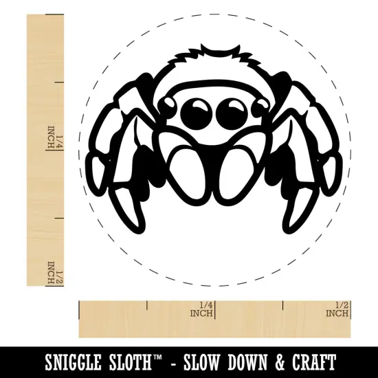 Cute Jumping Spider Self-Inking Rubber Stamp for Stamping Crafting Planners Fuchsia {1}