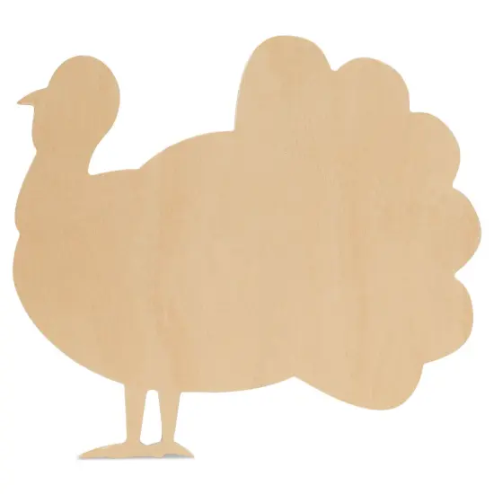 Classic Wood Turkey Cutout, Multiple Sizes, DIY Thanksgiving Party Decor/Craft | Woodpeckers {1}