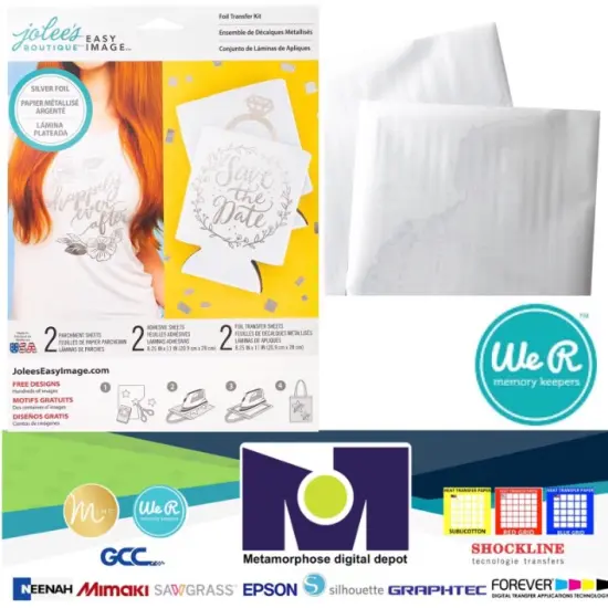 IRON-ON - JOB - EASY IMAGE - FOIL TRANSFER - 8.5 X 11 - SILVER 8600163 5 SHEETS by We R Memory Keepers {1}