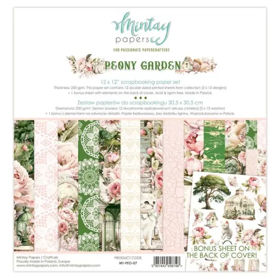 Mintay Peony Garden 12 x 12 Paper Set {1}
