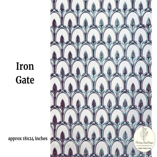 Iron Patina Gate - Art paper for Decoupage and Mixed Media by Painting Lady Designs {2}
