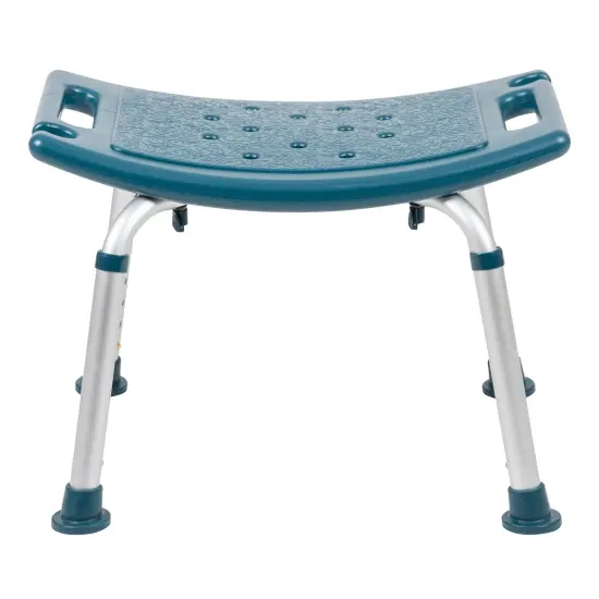 Emma and Oliver Tool-Free 300 Lb. Capacity, Adjustable Bath & Shower Chair w/ Non-slip Feet Navy {3}