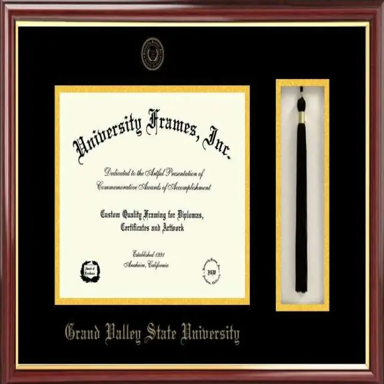 Grand Valley State University 10w x 8h Tassel Box and Diploma Frame {1}