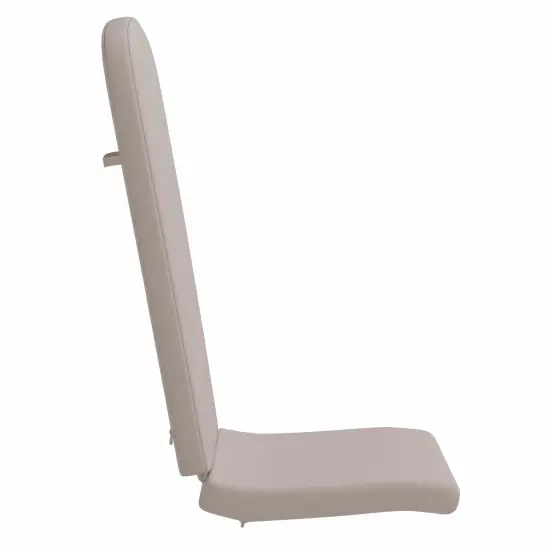 Merrick Lane Riviera Set Of 2 Indoor/Outdoor High Back Adirondack Chair Cushions with Elastic Strap and Water Resistant Covers Cream {5}