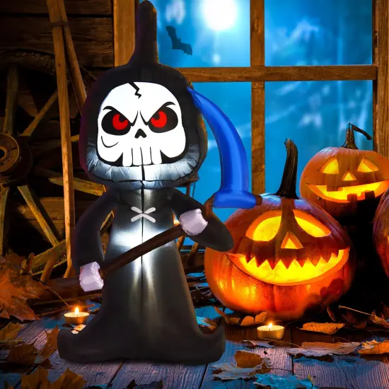 6 Feet Halloween Inflatable Decorations with Built-in LED Lights {5}