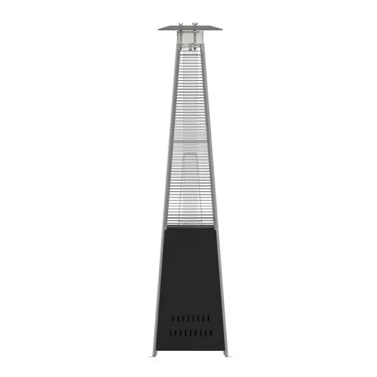 Merrick Lane Stainless Steel Pyramid Shape Portable Outdoor Patio Heater - 7.5 Feet Tall Bronze {8}