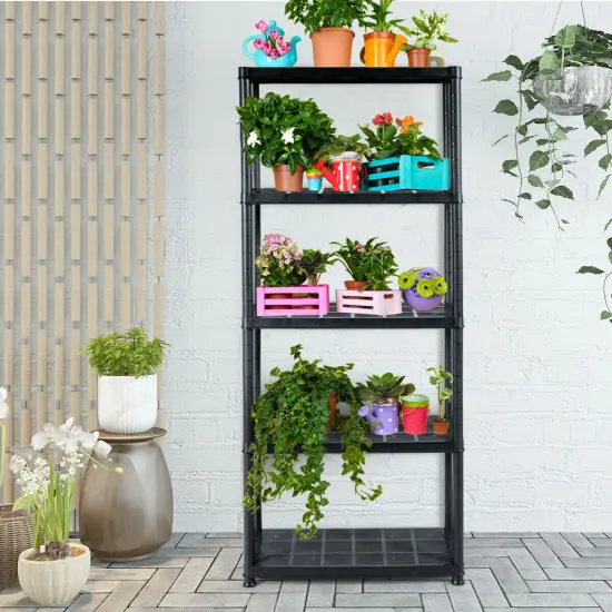 5-Tier Storage Shelving Freestanding Heavy Duty Rack {2}