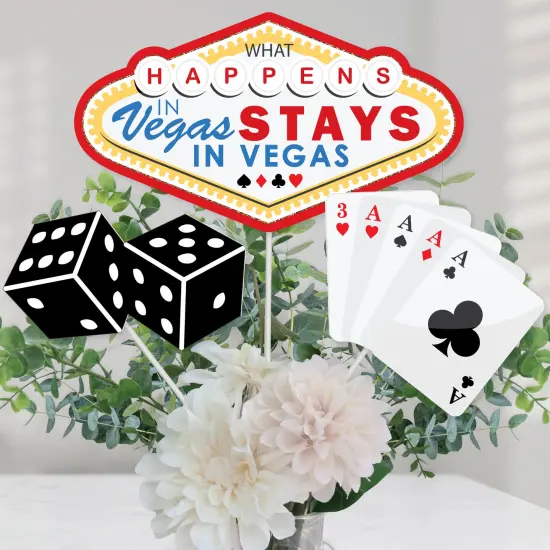 Big Dot of Happiness Las Vegas - Casino Party Centerpiece Sticks - Table Toppers - Set of 15 {1}