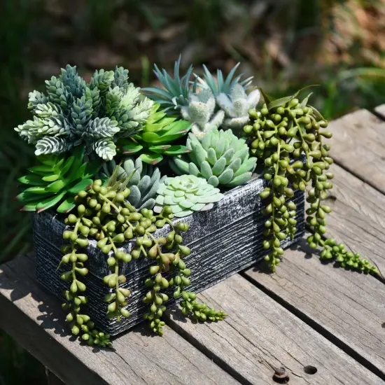 12 Pack Bulk Large Assorted Realistic Artificial Faux Succulents Aloe Plants Realistic Fake Succulent Plants, Largest Set of Succulents {4}