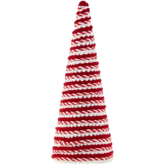 Northlight Candy Cane Swirled Christmas Cone Tree - 10.5" - Red and White {1}