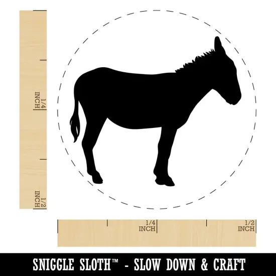 Donkey Silhouette Solid Self-Inking Rubber Stamp for Stamping Crafting Planners Dry Pad (No Ink) {1}