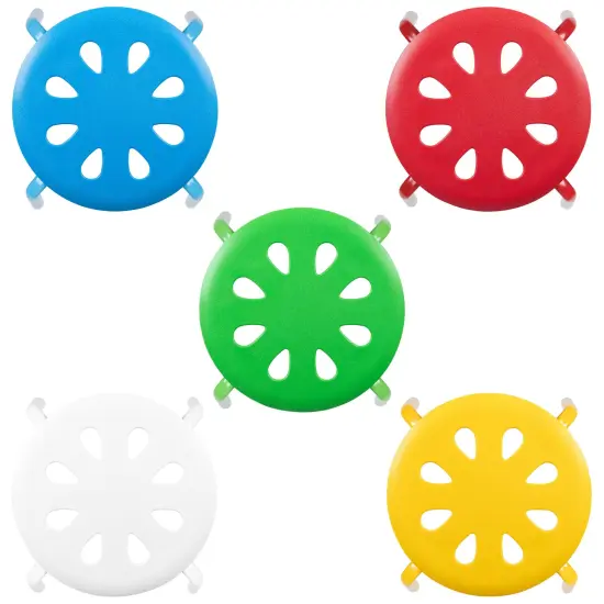 Emma and Oliver Plastic Nesting Stack Stools - Classroom/Home, 11.5"Height (5 Pack) Assorted {5}