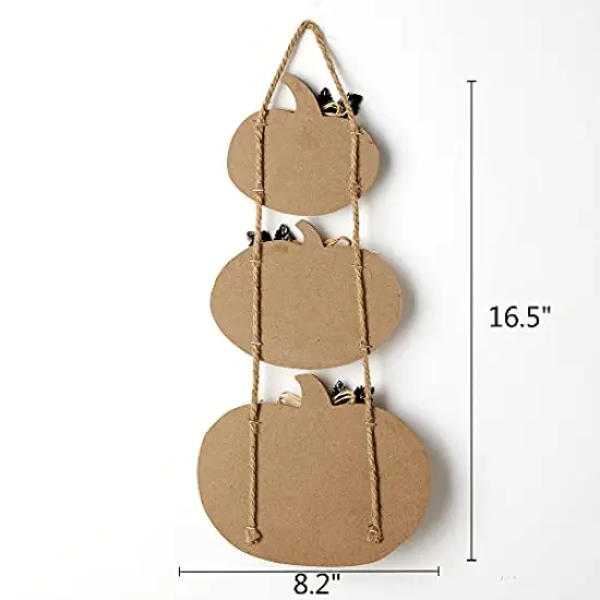 HOMirable Blessed Thankful Grateful Sign Farmhouse Thanksgiving Wall D&eacute;cor Rustic Wooden Sign Vintage Hanging Decoration Autumn Harvest Halloween Signs {2}