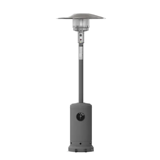 Merrick Lane Stainless Steel 7.5' Tall 40,000 BTU Outdoor Propane Patio Heater with Wheels Bronze {9}
