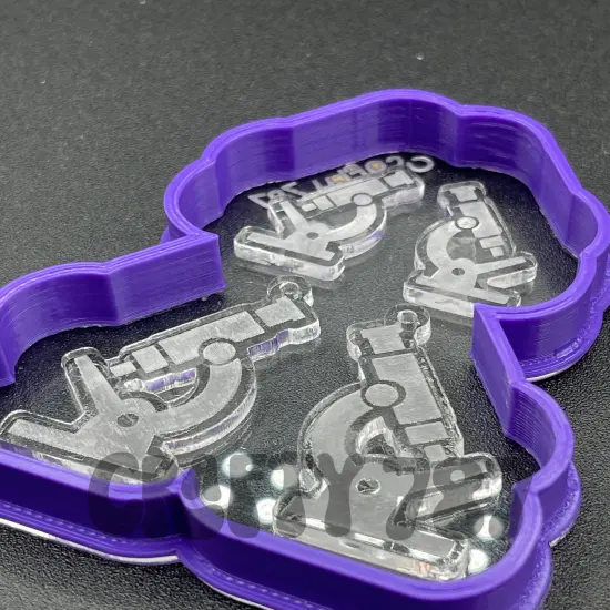 Microscope Earring Resin Silicone Mold (d13) {2}