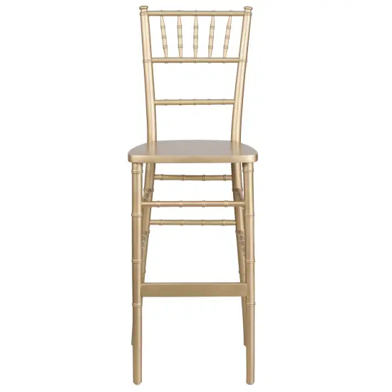 Emma and Oliver Wood Chiavari Barstool Gold {2}