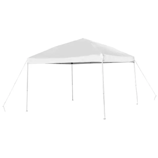 Emma and Oliver Tamar 8'x8'Weather Resistant, UV Coated Pop Up Canopy Tent with Reinforced Corners, Height Adjustable Frame and Carry Bag Black {8}