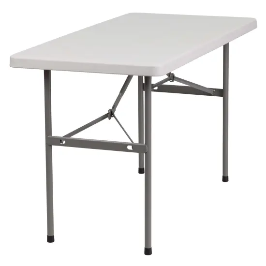 Emma and Oliver 4-Foot Plastic Folding Table White {1}