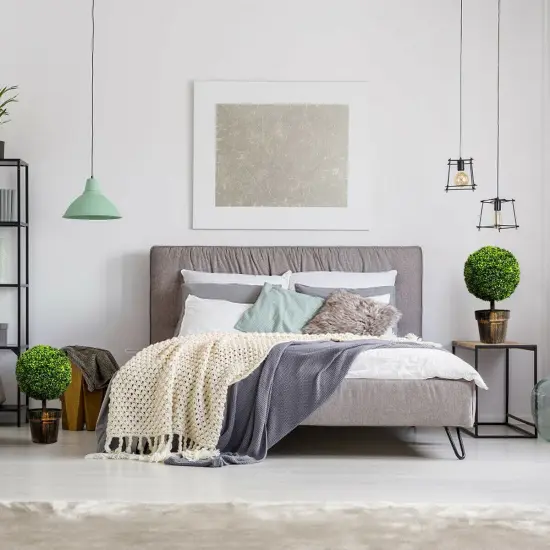 2 Pieces 24 Inch Artificial Boxwood Topiary Ball Tree for House and Office {4}