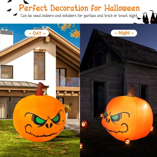 4 Feet Halloween Inflatable Pumpkin with Build-in LED Light {3}