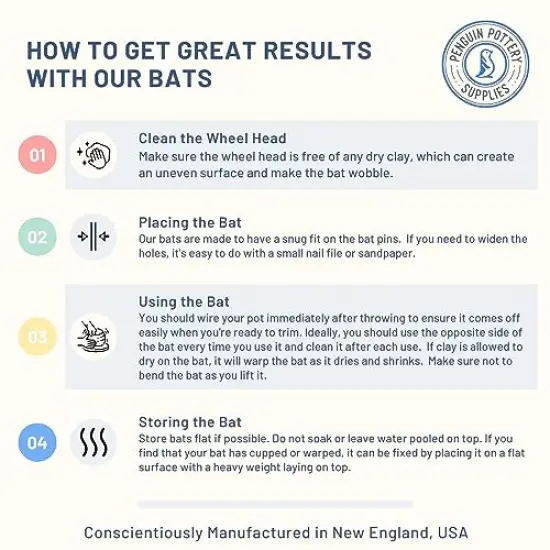 Penguin Pottery - Set of 5 Inserts for Penguin Pottery's Heavy Duty Bat System {5}