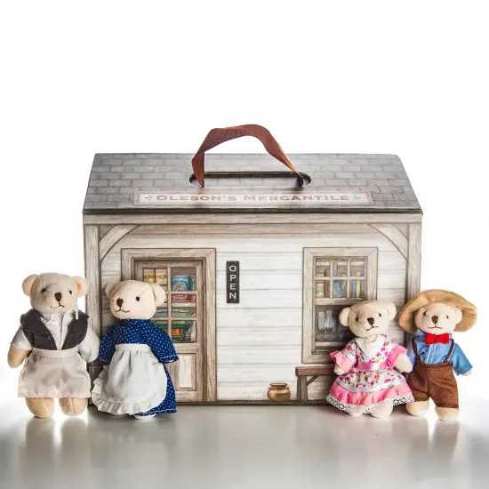 The Queens Treasures My First Little House 18 Pc Oleson's Bear Family and Shop {4}