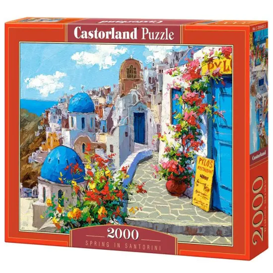 2000 Piece Jigsaw Puzzle, Spring in Santorini, Greece, Adult Puzzles, Castorland C-200603-2 {1}