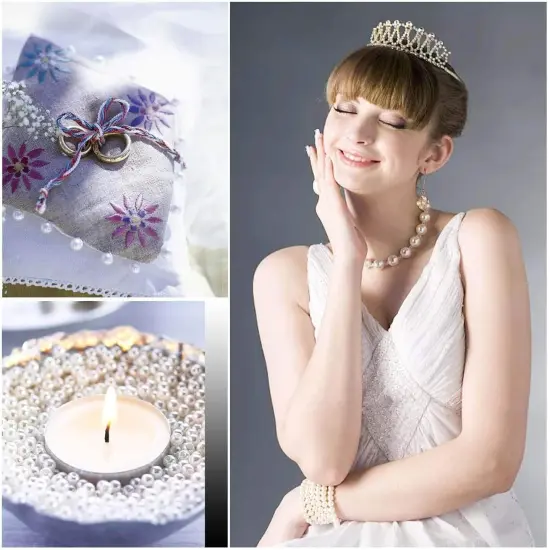 800 Pieces Ivory Pearl Craft Beads Loose Pearls for Jewelry Making, Crafts, Decoration and Vase Filler (Assorted Sizes) {4}