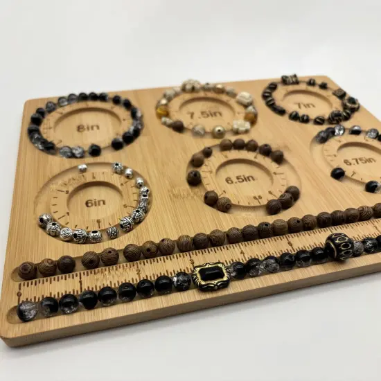 Bead Boards for Jewelry Making, Combi Bamboo Beading Board for Jewelry Bracelet Making, Beading Trays Jewelry Design Mats for Necklace, Bracelet, DIY Design-small {3}