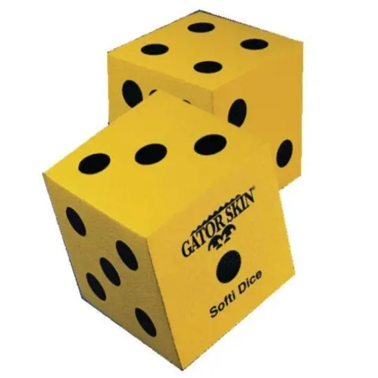 S&S Worldwide 5" Gator Skin Coated Foam Dice.Easy to Read, Soft and Durable 5" Square Dice have a Foam Core with a Tough Gator Skin Coating. Great for Math Games, Counting Activities & Dice Games. {1}