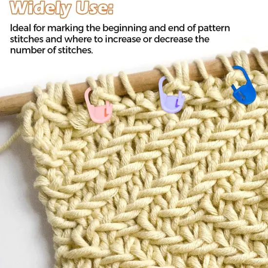 220/900 Pieces Stitch Markers,With 15 Pcs Large Eye Blunt Sewing Needles,Colorful Crochet Stitch Markers for Knitting Stitch Locking Clips Crochet Pins with Storage Box {5}