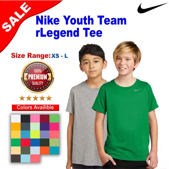 Nike&reg; Youth Team Legend Tee Carbon Heather {2}