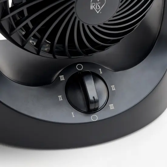 IRIS USA WOOZOO Fan, 3 Speed, 6 angles, 65&deg; Adjustable Tilt Black {3}