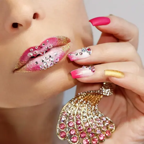 2000 Pieces Pink Flatback Rhinestones Bulk for Crafting 6 Sizes Round Crystal Nail Rhinestones Bedazzling Nail Gems with Tweezer Picking Pen for Nail Art Makeup Clothes Shoes DIY {6}