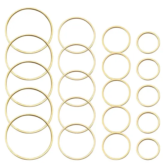 70 Pieces Earrings Beading Hoop Earring Finding Round Earring Circle Round Beading Hoop Open Bezel Pendant Frame for Jewelry Making {2}