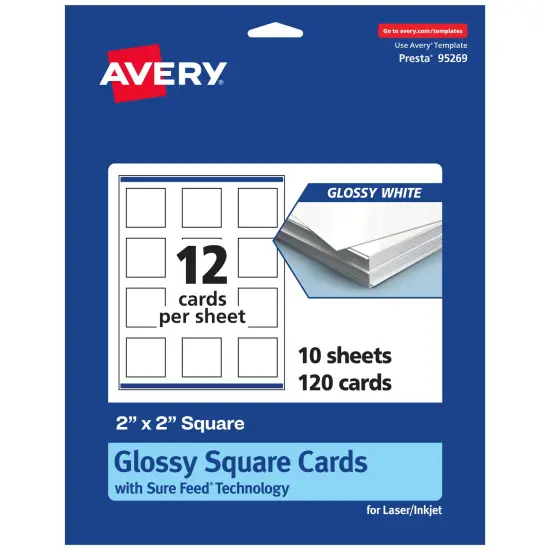 Avery 2" x 2" Square, Glossy White Square Cards {7}