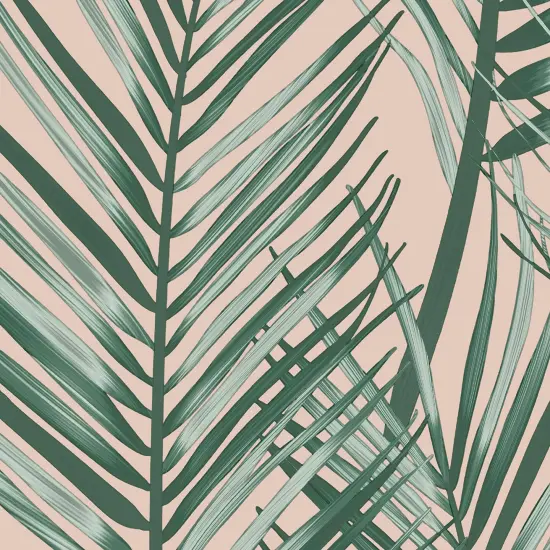 Transform Pink and Green Palm Peel and Stick Wallpaper {4}