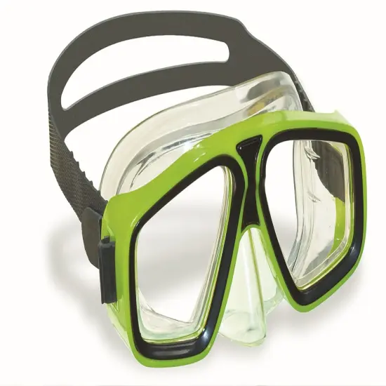 Swim Central Laguna Recreational Swim Mask With Nose Piece - 6.25" - Lime Green {4}