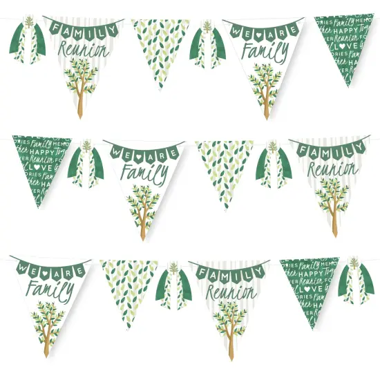 Big Dot of Happiness Family Tree Reunion - DIY Family Gathering Party Pennant Garland Decoration - Triangle Banner - 30 Pieces {1}