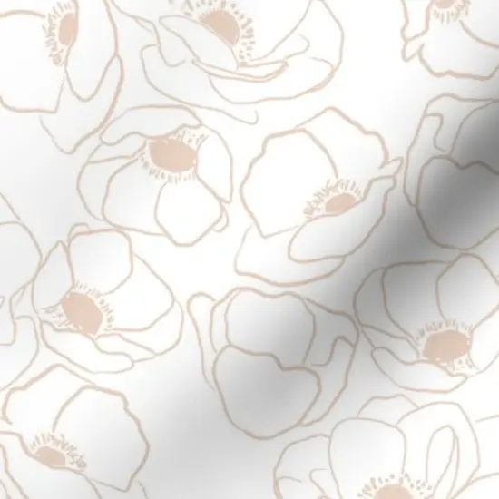 Various Fabrics by the Yard or Fat Quarter Minimal Flower Modern Neutral Custom Printed Fabric by Spoonflower {7}