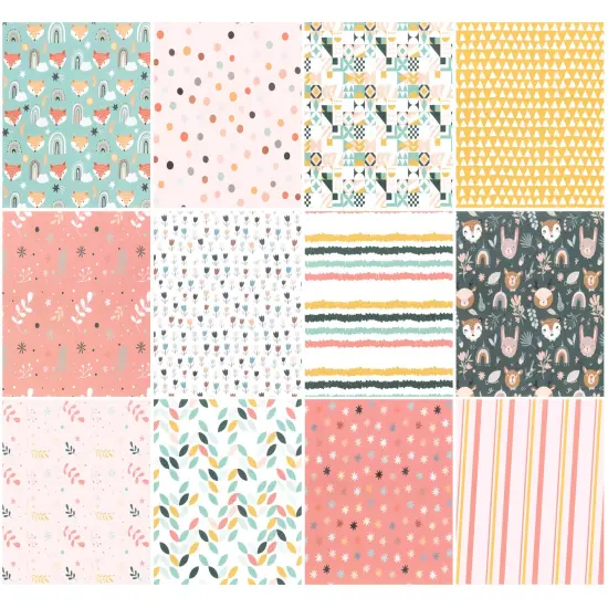 Wrapables 6x6 Decorative Single-Sided Scrapbook Paper for Arts & Crafts Projects, Scrapbooking, Card-Making Pink Nature {3}