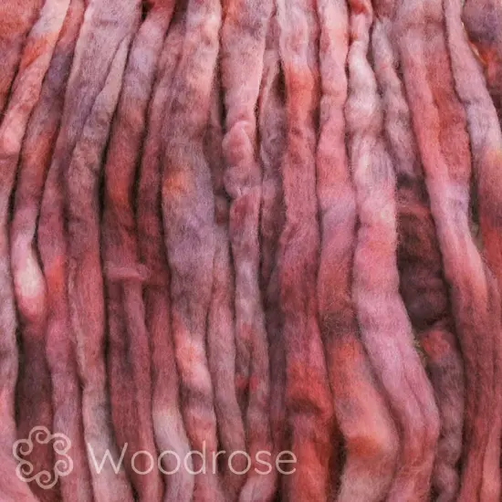 LEARN TO SPIN - Beginner's Spinning Kit with Hand Dyed BFL Roving, Drop Spindle & Printed Instructions w/ Video. Many Colors. Woodrose {2}