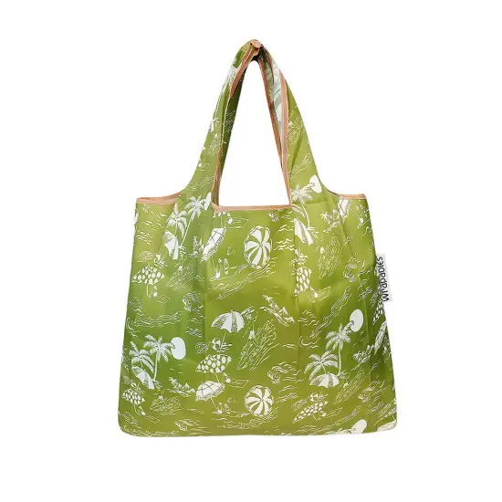 Wrapables Foldable Tote Nylon Reusable Grocery Bag (Set of 2) Green Paradise {2}
