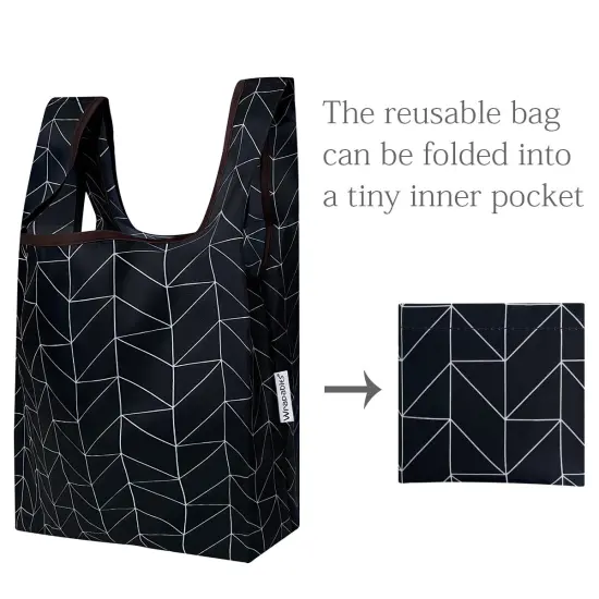 Wrapables JoliBag Collection Reusable Shopping Bag (Set of 2) Geometric {5}