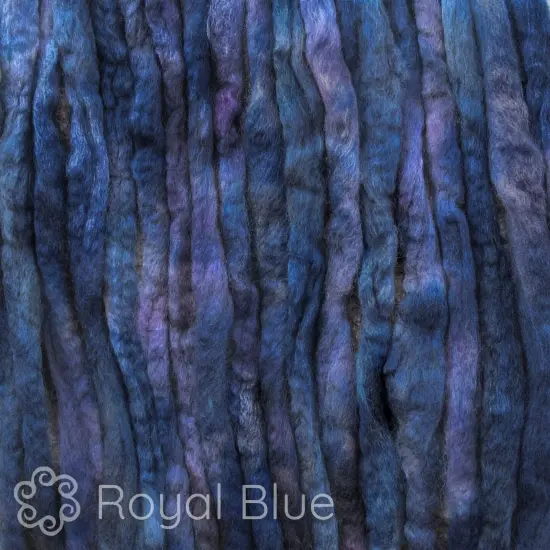 LEARN TO SPIN - Beginner's Spinning Kit with Hand Dyed BFL Roving, Drop Spindle & Printed Instructions w/ Video. Many Colors. Royal Blue {2}