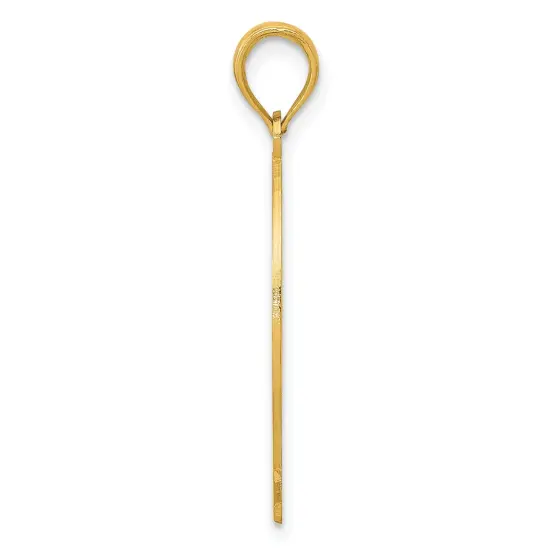 14K Gold Ichthus Fish Pendant Charm Jewelry 29 x 9 mm {3}