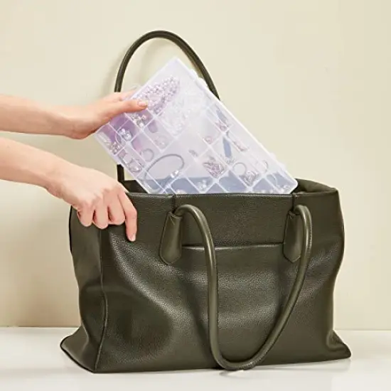 3 Pack Jewelry Organizer Box for Earrings, Clear Plastic Bead Storage Containers for Crafts (36 Compartments) {4}