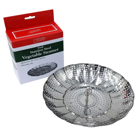 Stainless Steel Collapsible Vegetable Steamer, Small {3}